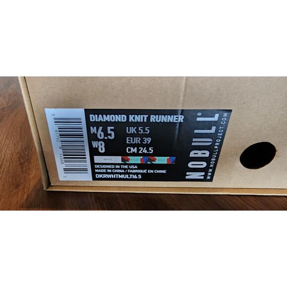 NWIB - NOBULL Women Size 8 Men 6.5 Wild Aspire Knit Runners WHITE - Picture 5 of 5